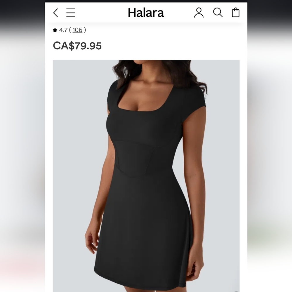 Halara Dress With Shorts And Pockets